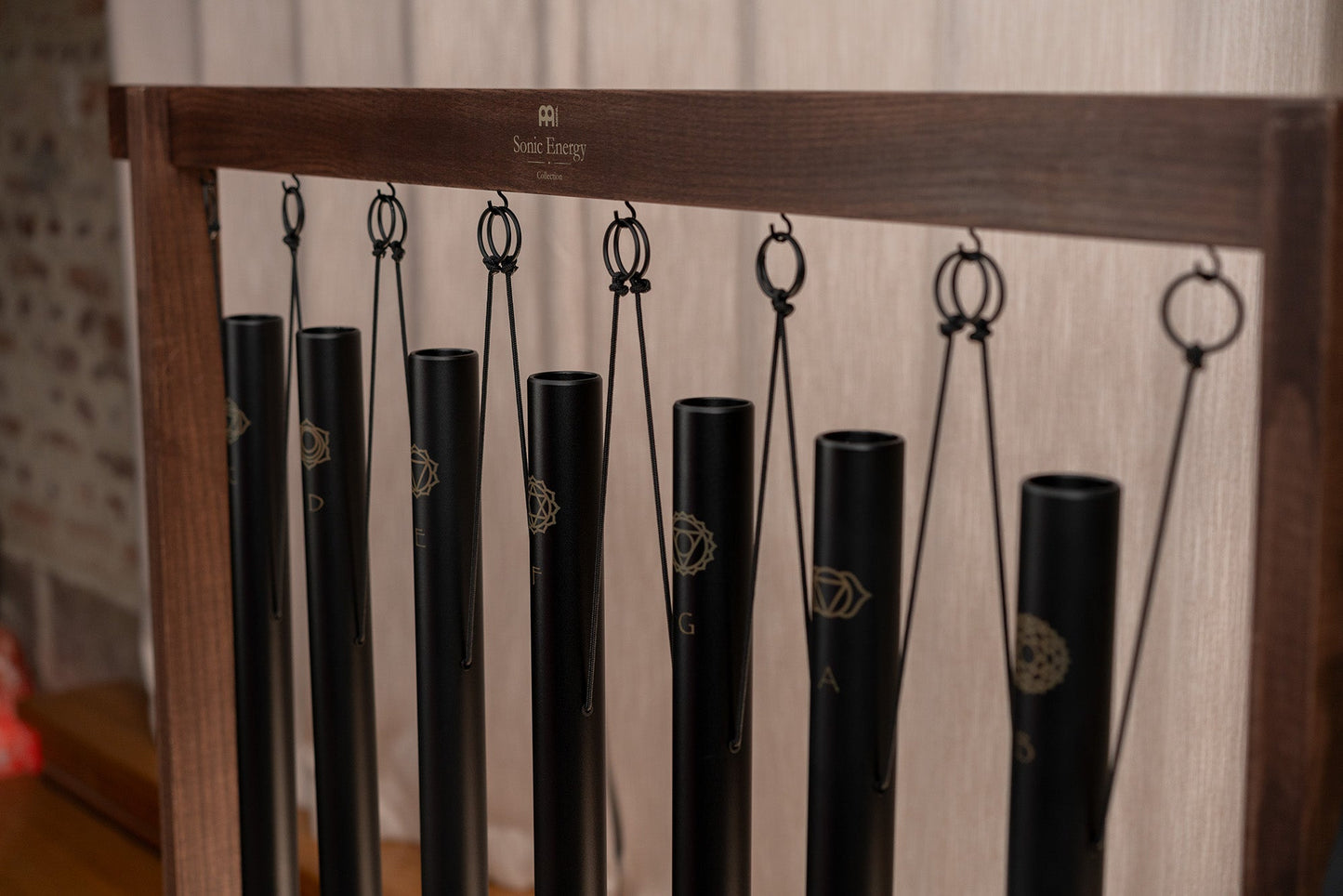 7-Piece Sound Bath Tube Chimes Chakra Set, 432 Hz, Black