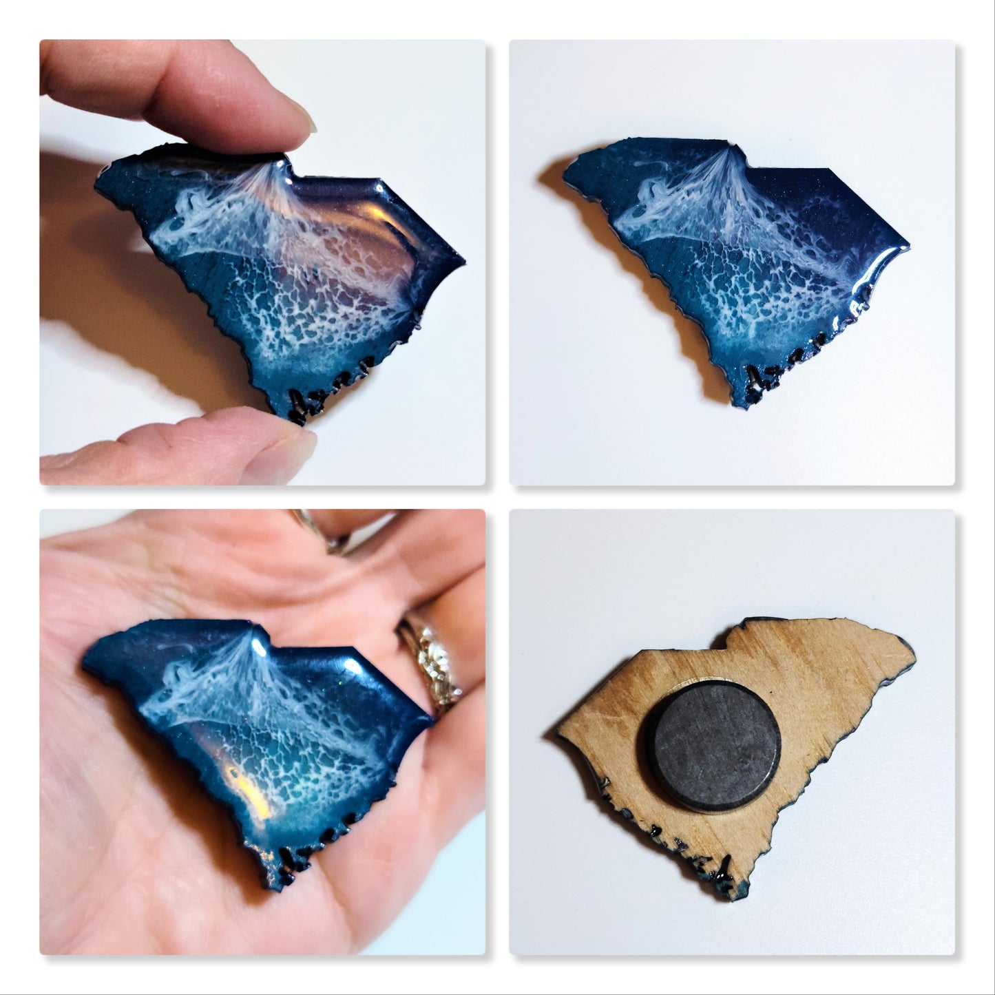 Resin & Wood Ocean Magnets-Sea Creatures