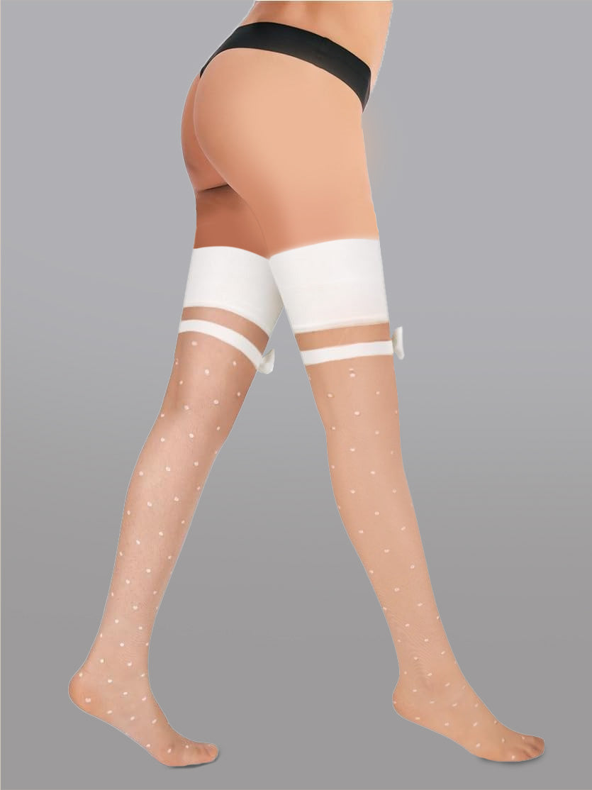 Polka Dot Bow Stockings - Concordia Style Boutique