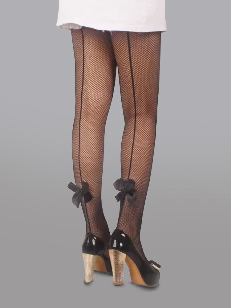 Bow Detail Sheer Mesh Tights - Concordia Style Boutique