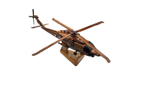 SH60 Seahawk Mahogany Wood Desktop Helicopter Model