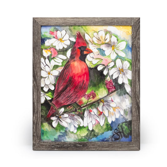 Cardinal Painting | Frame Included  | Sheryll Hickman Art