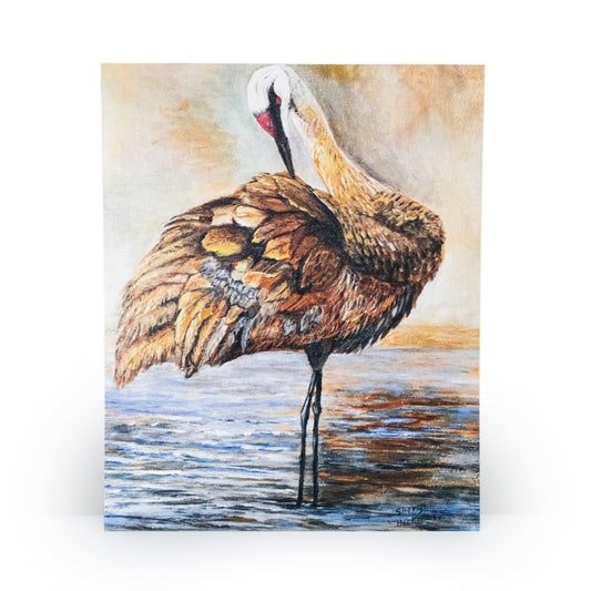 Crane Print | 11" X 14" | Sheryll Hickman Art