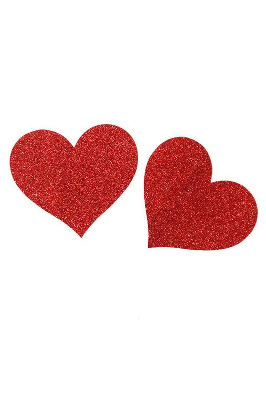 Red Glitter Heart Pasties - Concordia Style Boutique