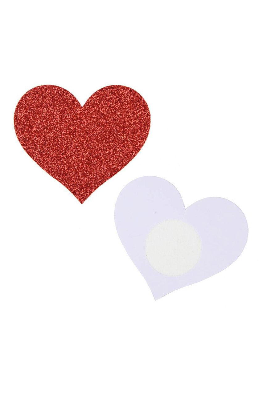 Red Glitter Heart Pasties - Concordia Style Boutique