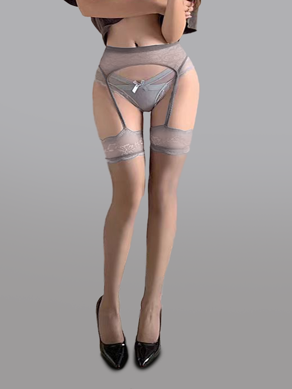 Lace Waist Garter Tights - Concordia Style Boutique