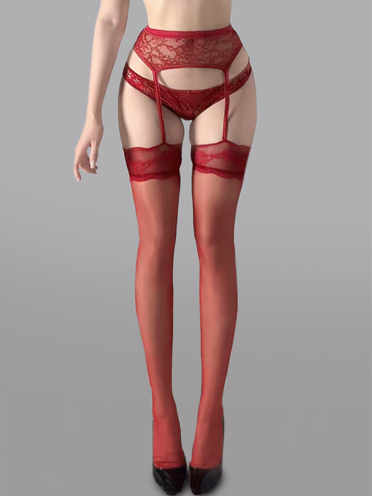 Lace Waist Garter Tights - Concordia Style Boutique
