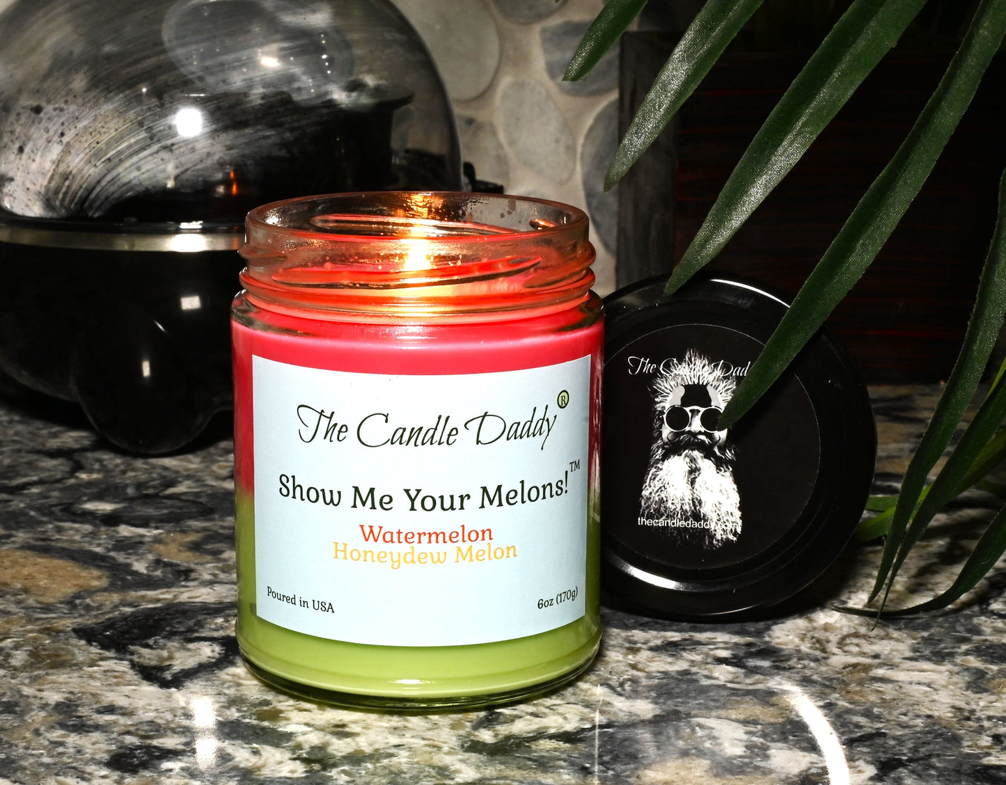 Show Me Your Melons- Watermelon- Honeydew - 6 Ounce Jar Candle- 40 Hour Burn Time