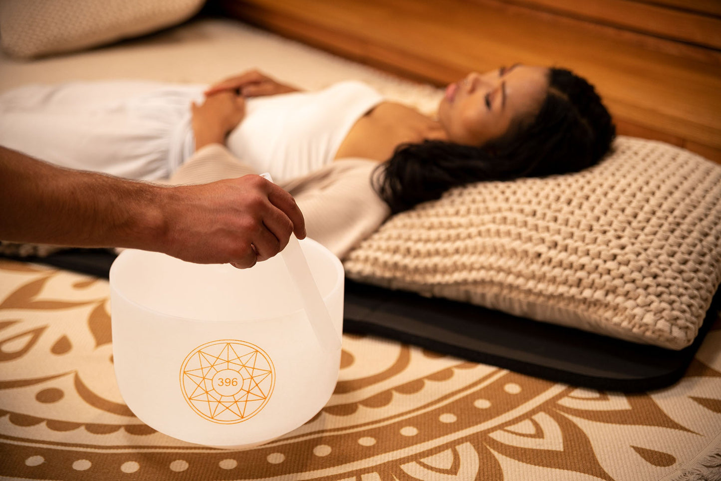 10" Solfeggio Crystal Singing Bowl, Ut 396 Hz, Note G4