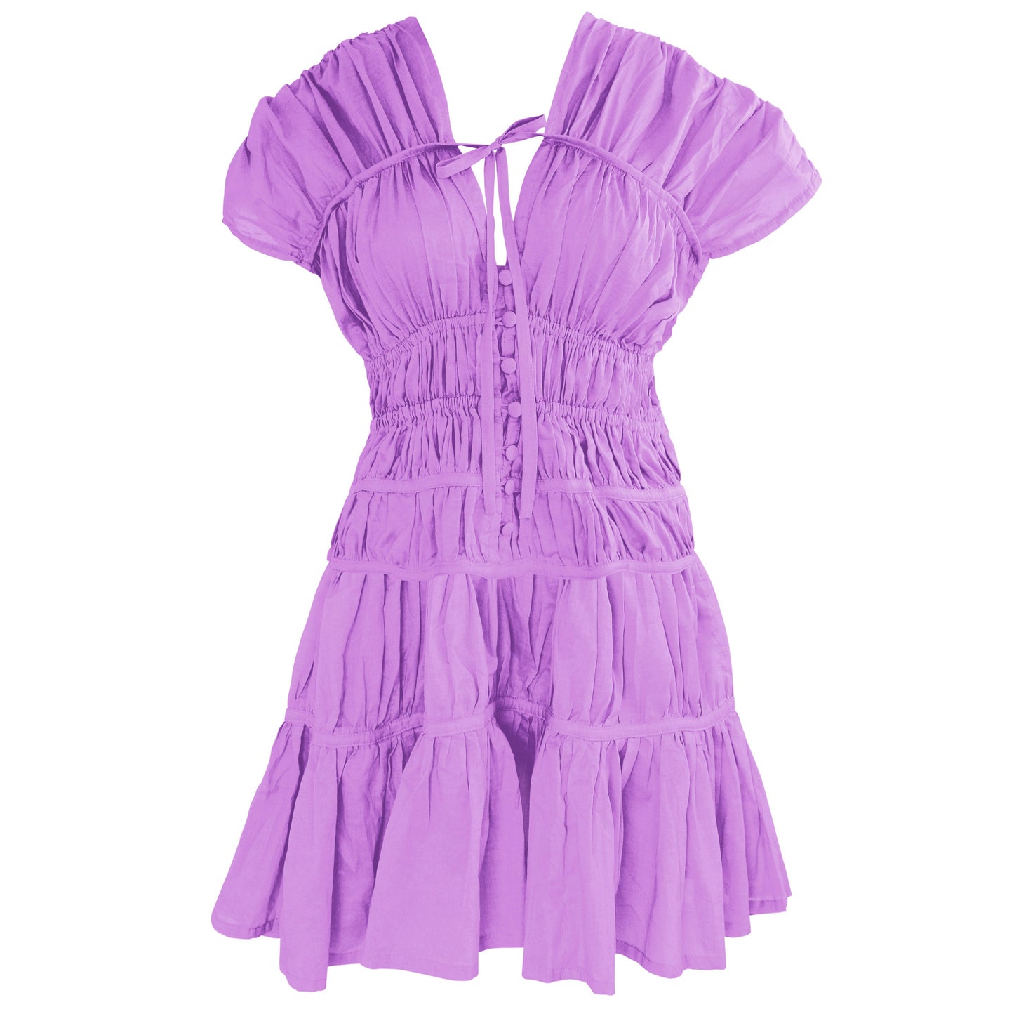 SRIKANDI Mini Ruffle Dress In Light Purple