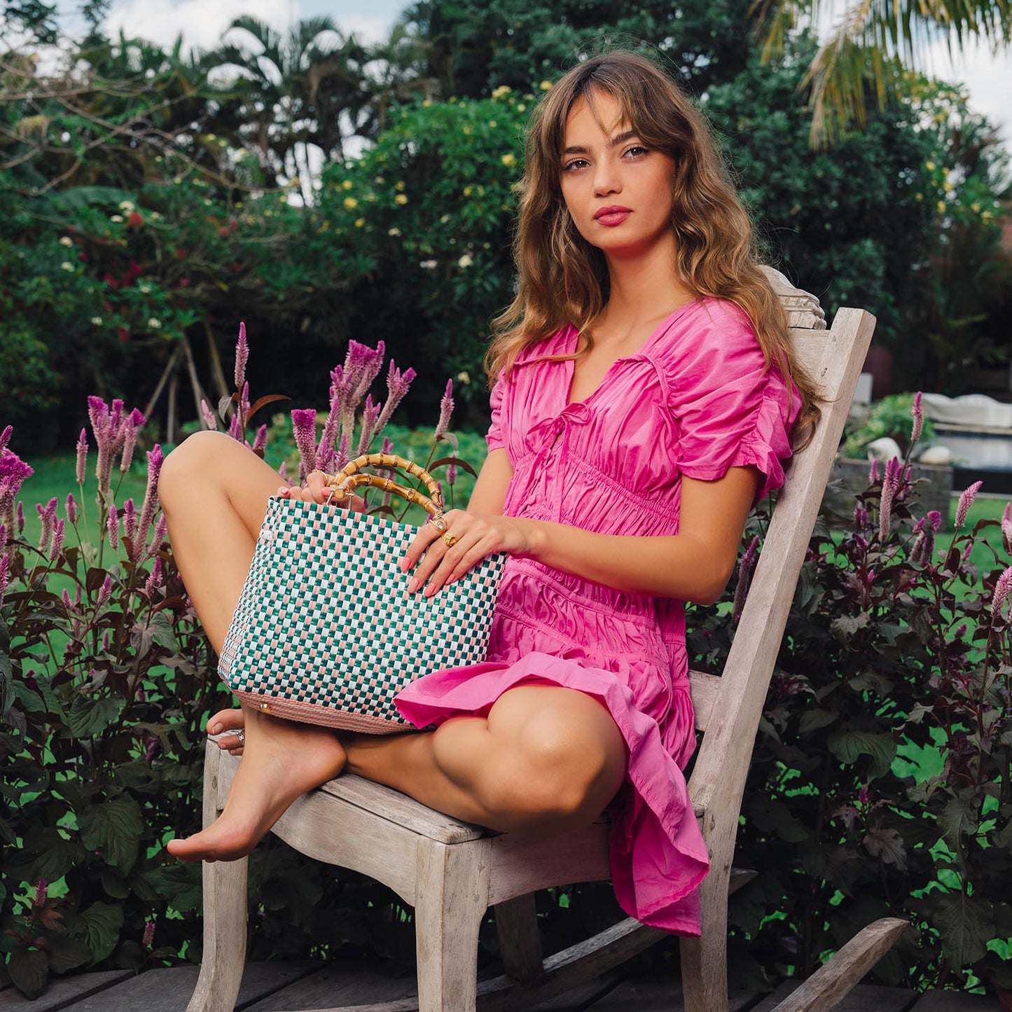 SRIKANDI Ruffle Dress In Guava Pink