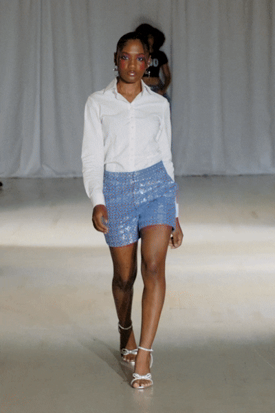 Lucy Sequin Denim Shorts