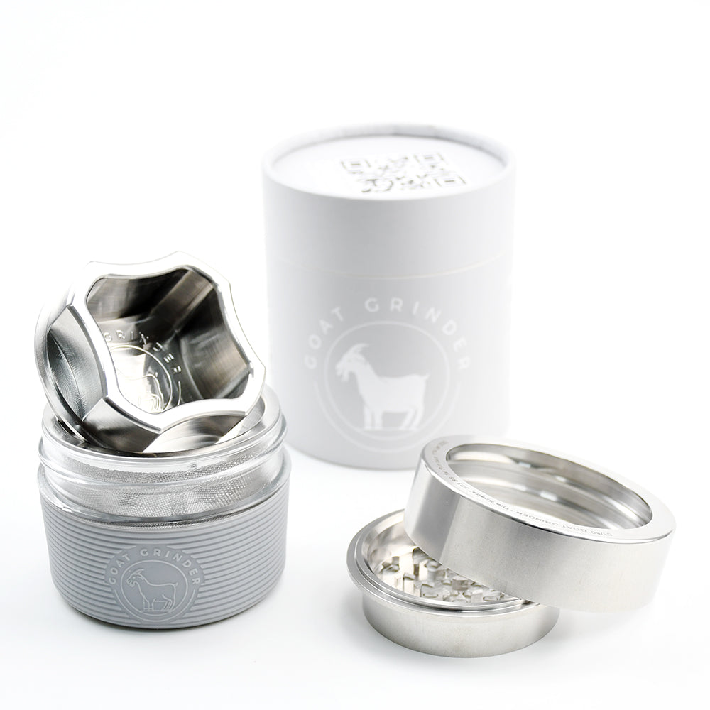 4 Piece Stainless Steel Herb Grinder | AITH v.I – OG Pattern - Concordia Style Boutique