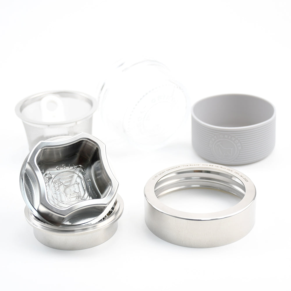 4 Piece Stainless Steel Herb Grinder | AITH v.I – OG Pattern - Concordia Style Boutique