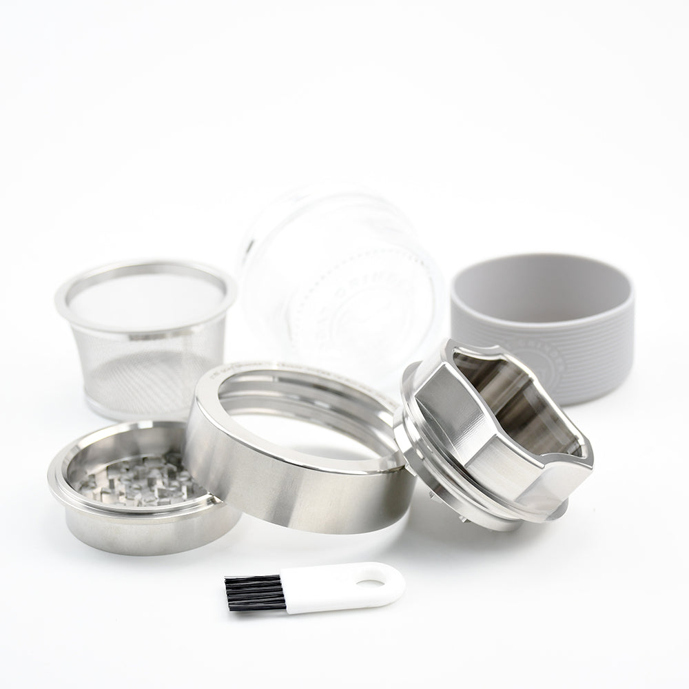 4 Piece Stainless Steel Herb Grinder | AITH v.I – OG Pattern - Concordia Style Boutique
