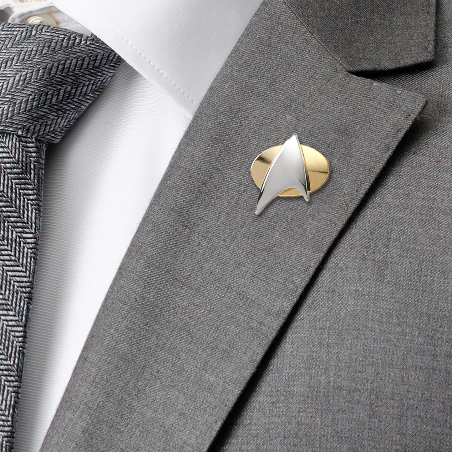 Star Trek Two Tone Delta Shield Lapel Pin - Concordia Style Boutique