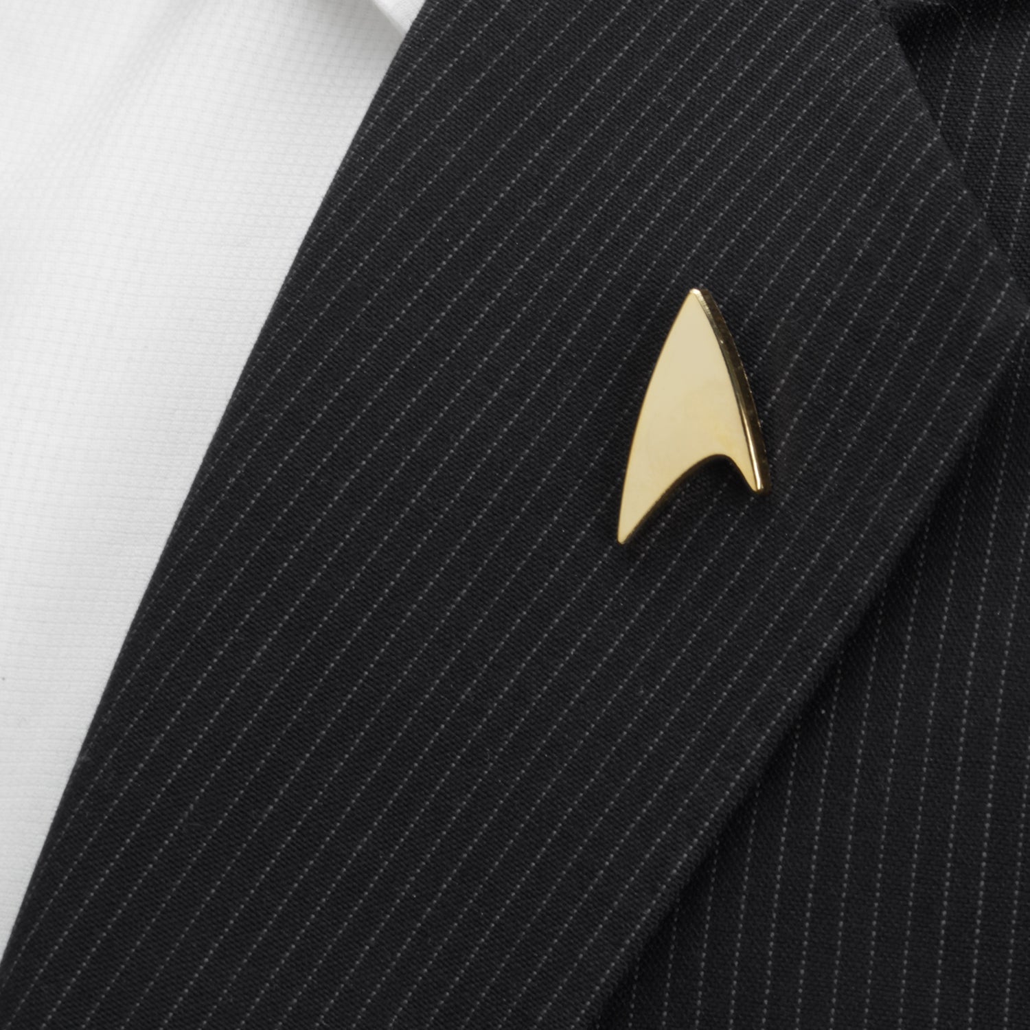 Star Trek Gold Delta Shield Lapel Pin - Concordia Style Boutique