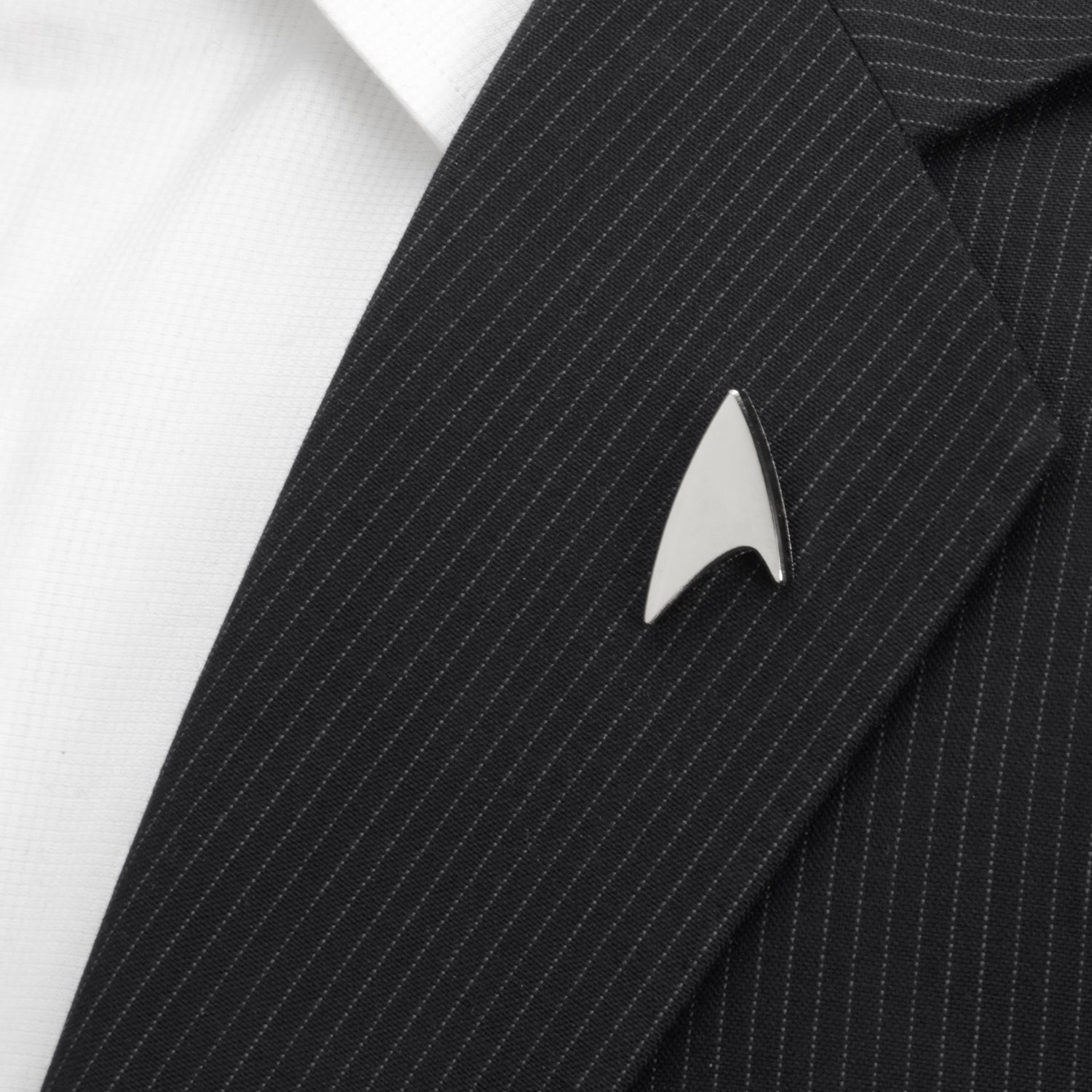 Star Trek Silver Delta Shield Lapel Pin - Concordia Style Boutique