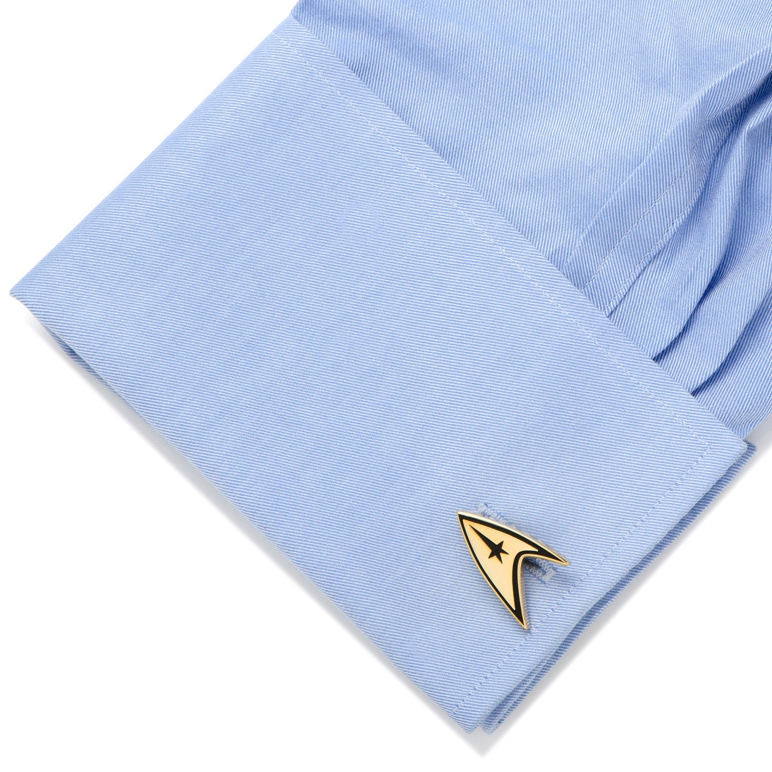 Star Trek Gold Plated Delta Shield Cufflinks - Concordia Style Boutique