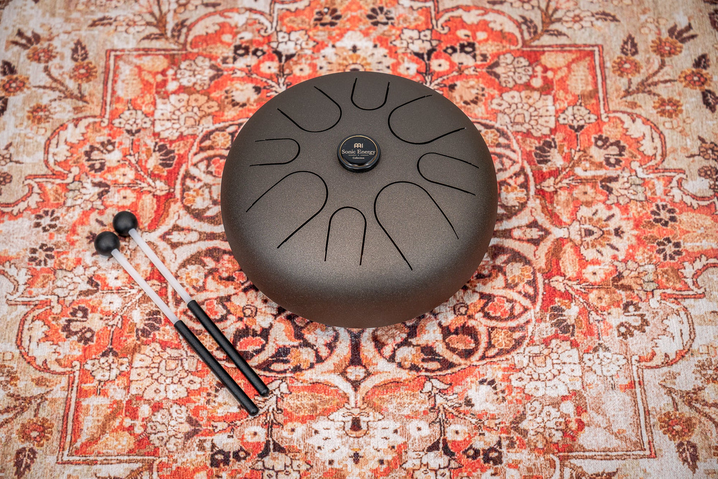 12" Steel Tongue Drum, A Minor, Vintage Brown