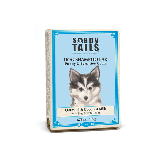 Unscented Oatmeal & Coconut Milk Dog Shampoo Bar for Fine Puppy & Sensitive Coats - Premium Soapy Tails from Soap Cauldron - Just $2.25! Shop now at Concordia Style Boutique