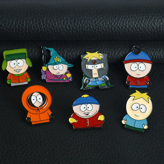 Cartoon TV Movie Cartman Figure Lapel Pins Set (7pcs)