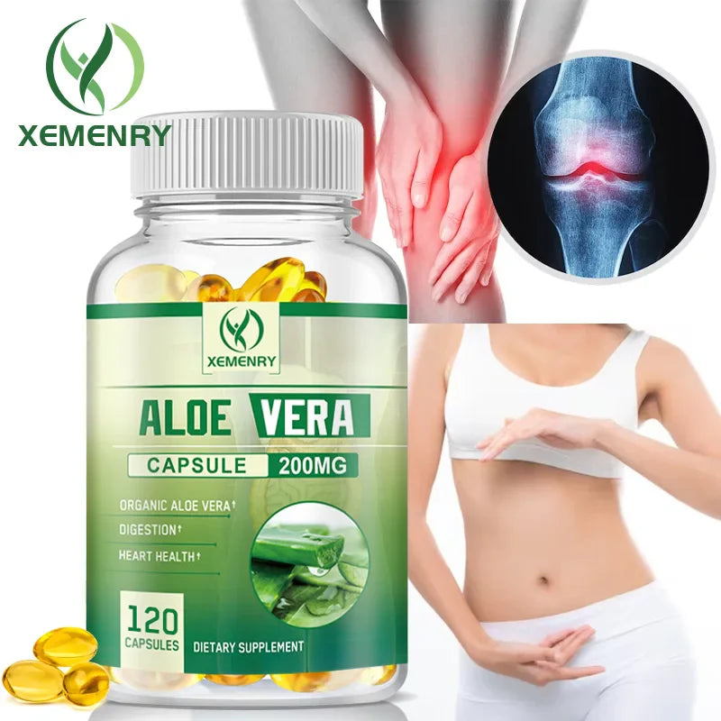 Aloe Vera Capsules - Fat Burner, Slimming Detox, Supports Digestive Immune Health, for Heart and Joint Health
