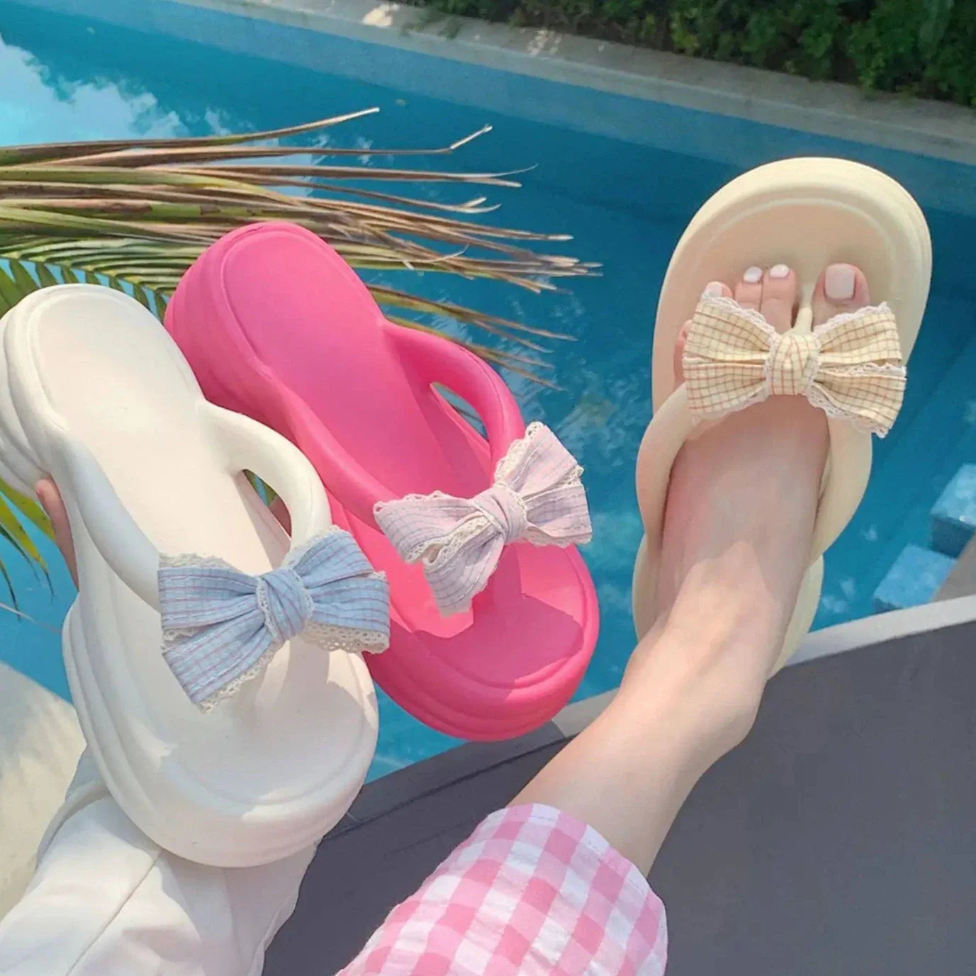 Cute Bow Beach Sandals - Concordia Style Boutique