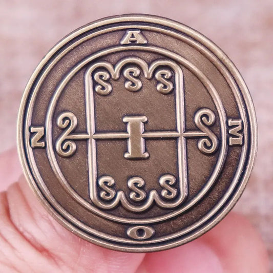 Goetia Amon Sigil Enamel Demon Pin Badge