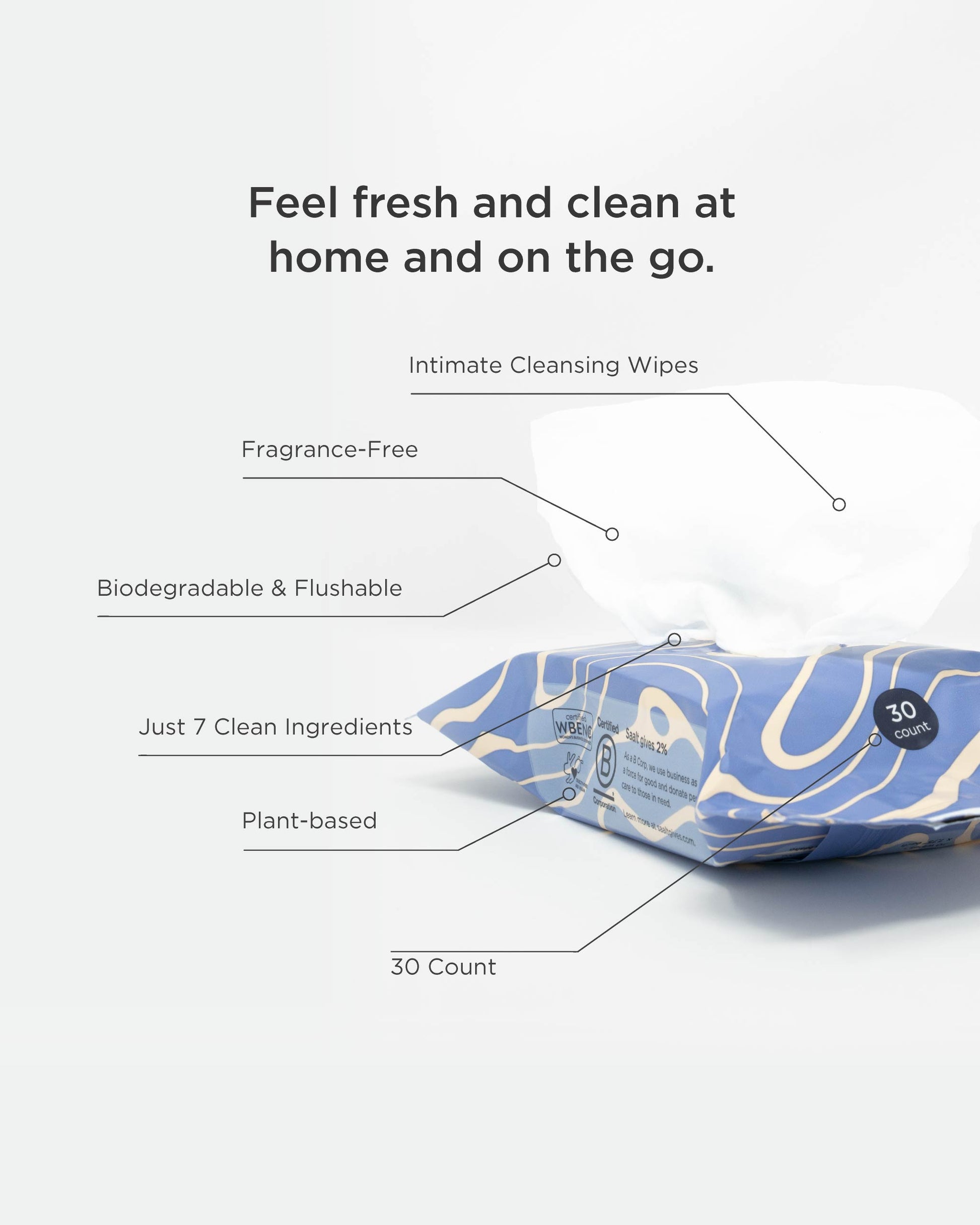 Saalt Intimate Cleansing Wipes - Concordia Style Boutique
