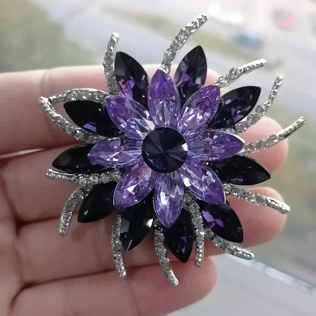 Luxury Crystal Sunflower Brooch Pin
