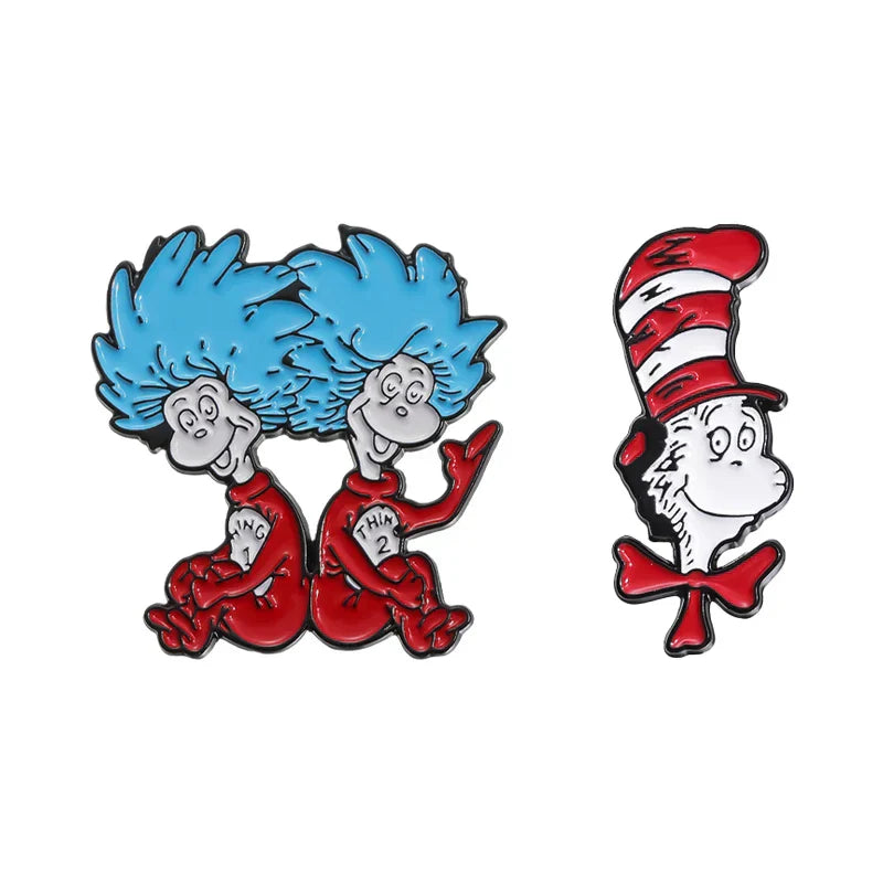 Cute Cartoon Enamel Pins Brooches Lapel Badges Jewelry Gift for Kids Friends