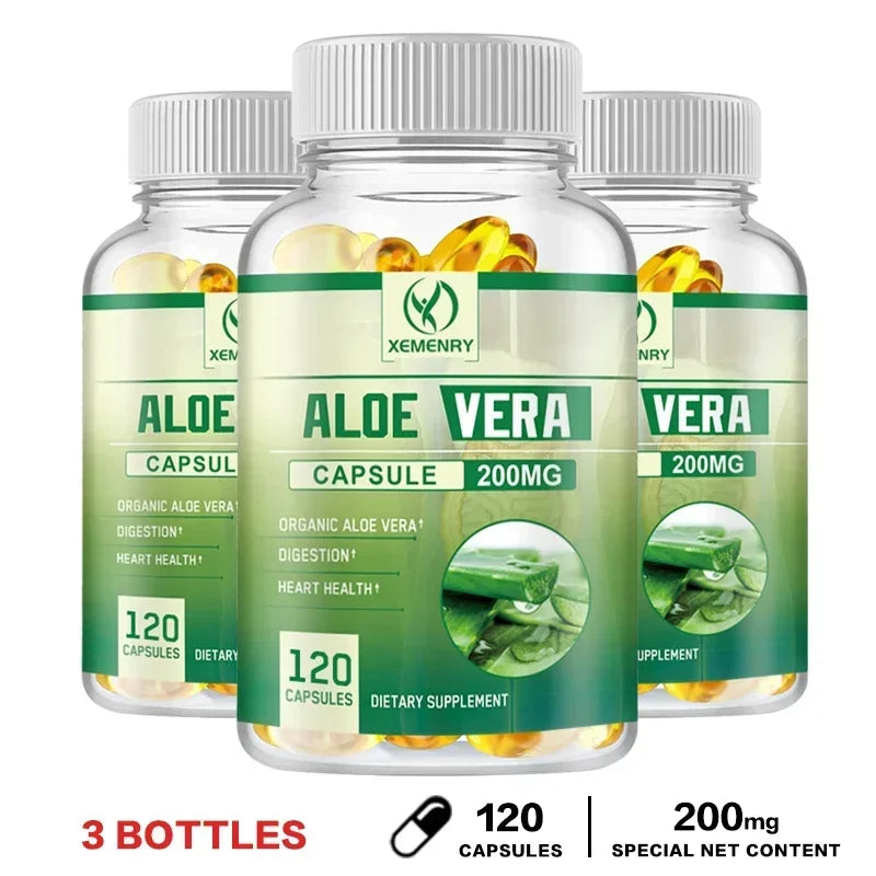 Aloe Vera Capsules - Fat Burner, Slimming Detox, Supports Digestive Immune Health, for Heart and Joint Health