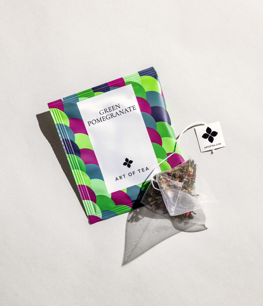 Green Pomegranate Tea Eco Teabag Sachets - Concordia Style Boutique