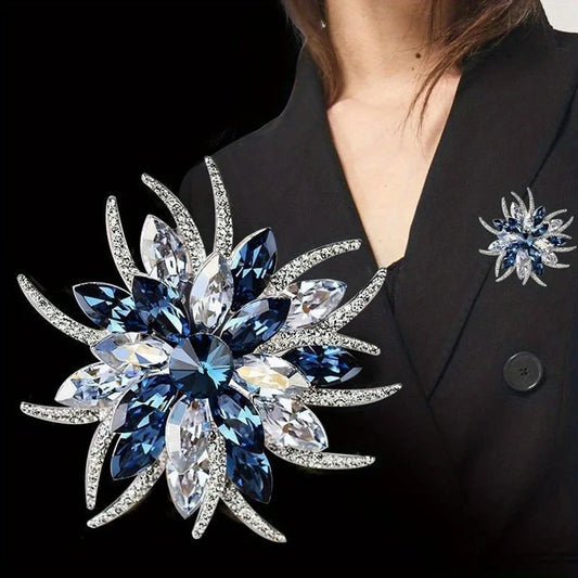 Luxury Crystal Sunflower Brooch Pin