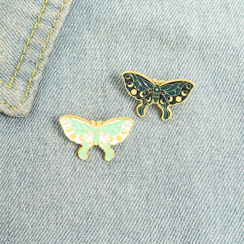 Butterfly Enamel Lapel Pins Star Moon Brooch Backpack Badges Jewelry Gifts
