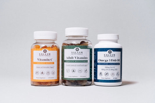 Halal Adult Immunity Booster Bundle – Multivitamin, Vitamin C, and Fish Oil - Concordia Style Boutique