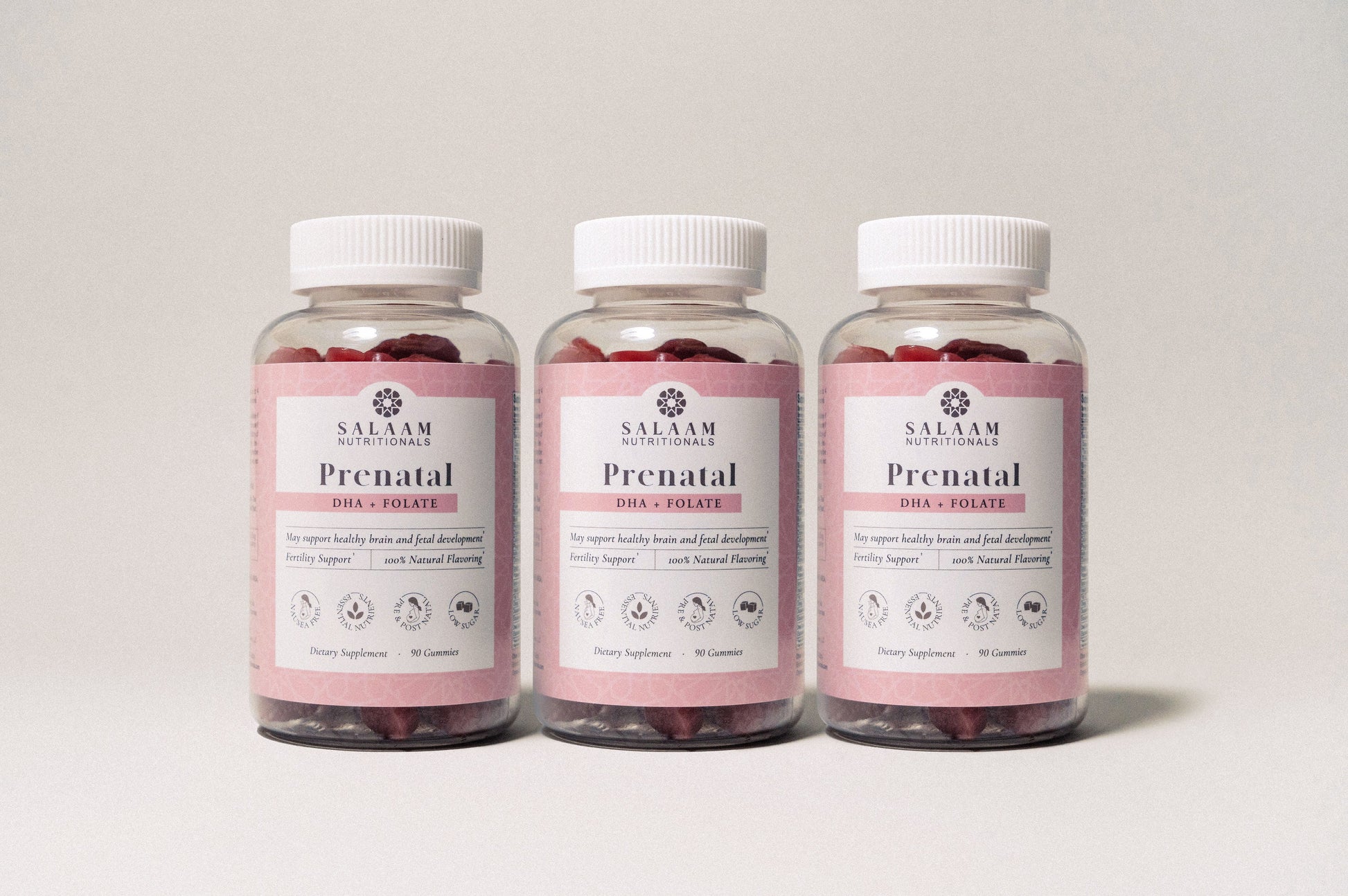 Halal Prenatal Vitamins - Gummy Multivitamins with Folate & DHA - 90 Count | Salaam Nutritionals - Concordia Style Boutique