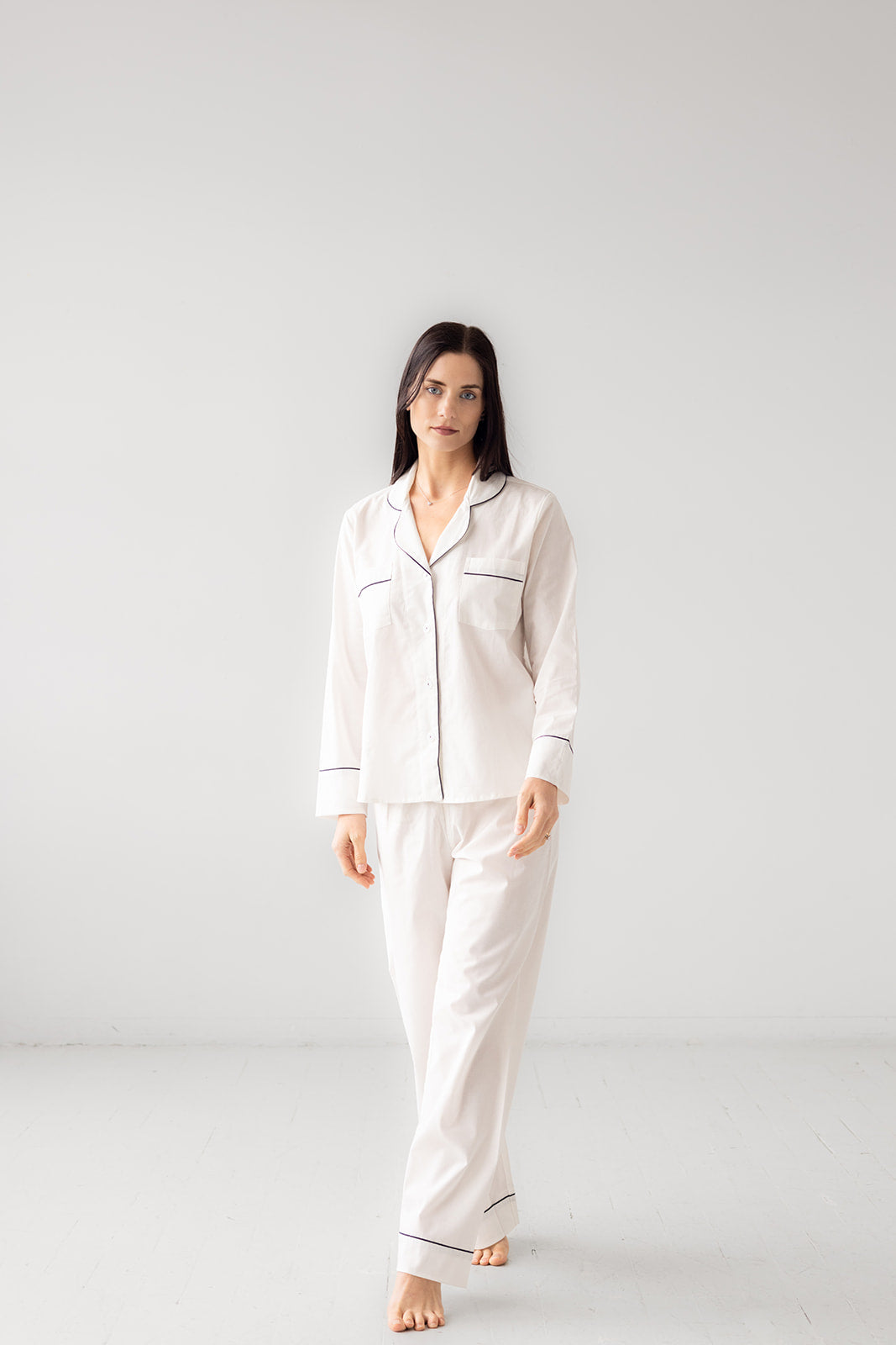SALUA Classic Pajama in Woven Cotton