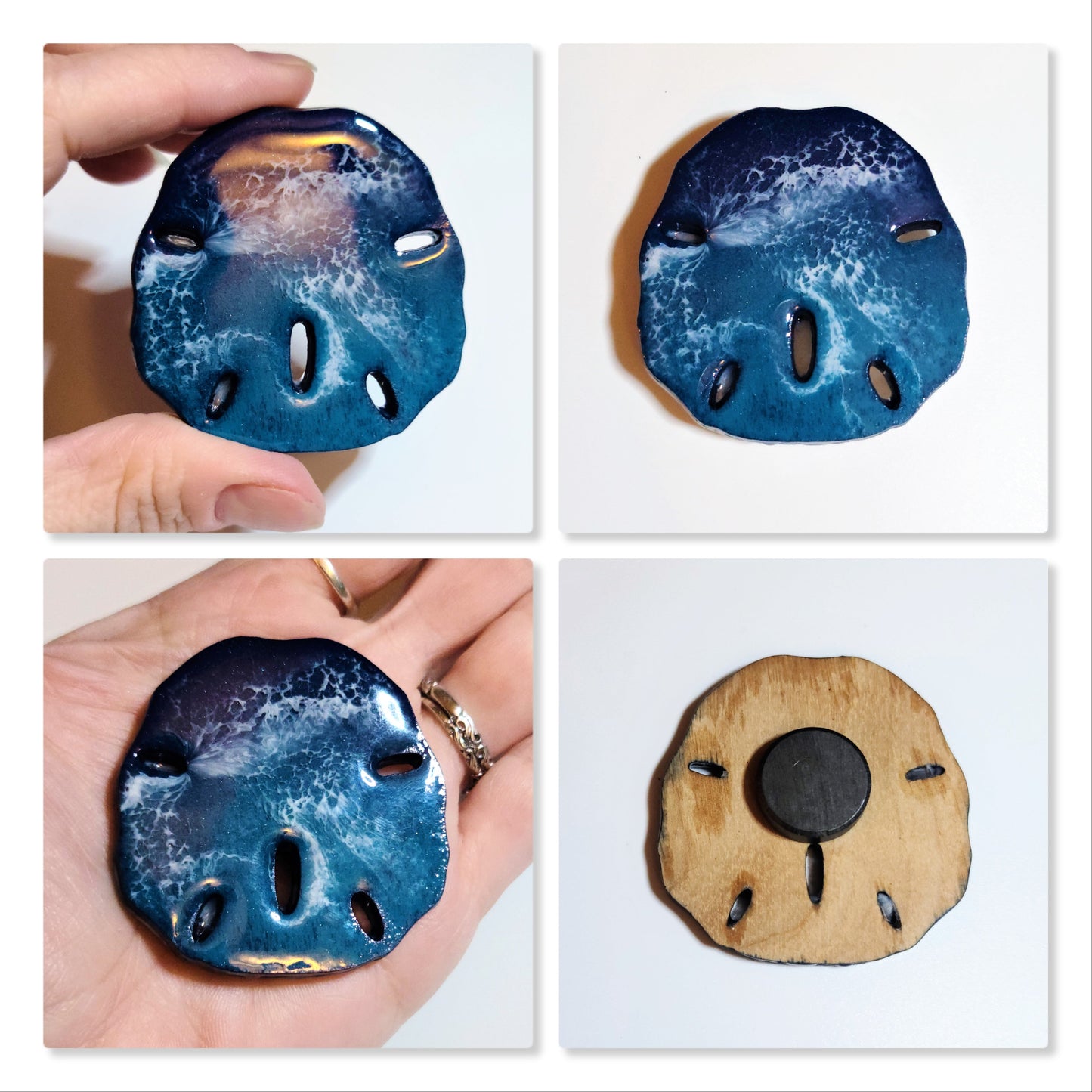 Resin & Wood Ocean Magnets-Sea Creatures