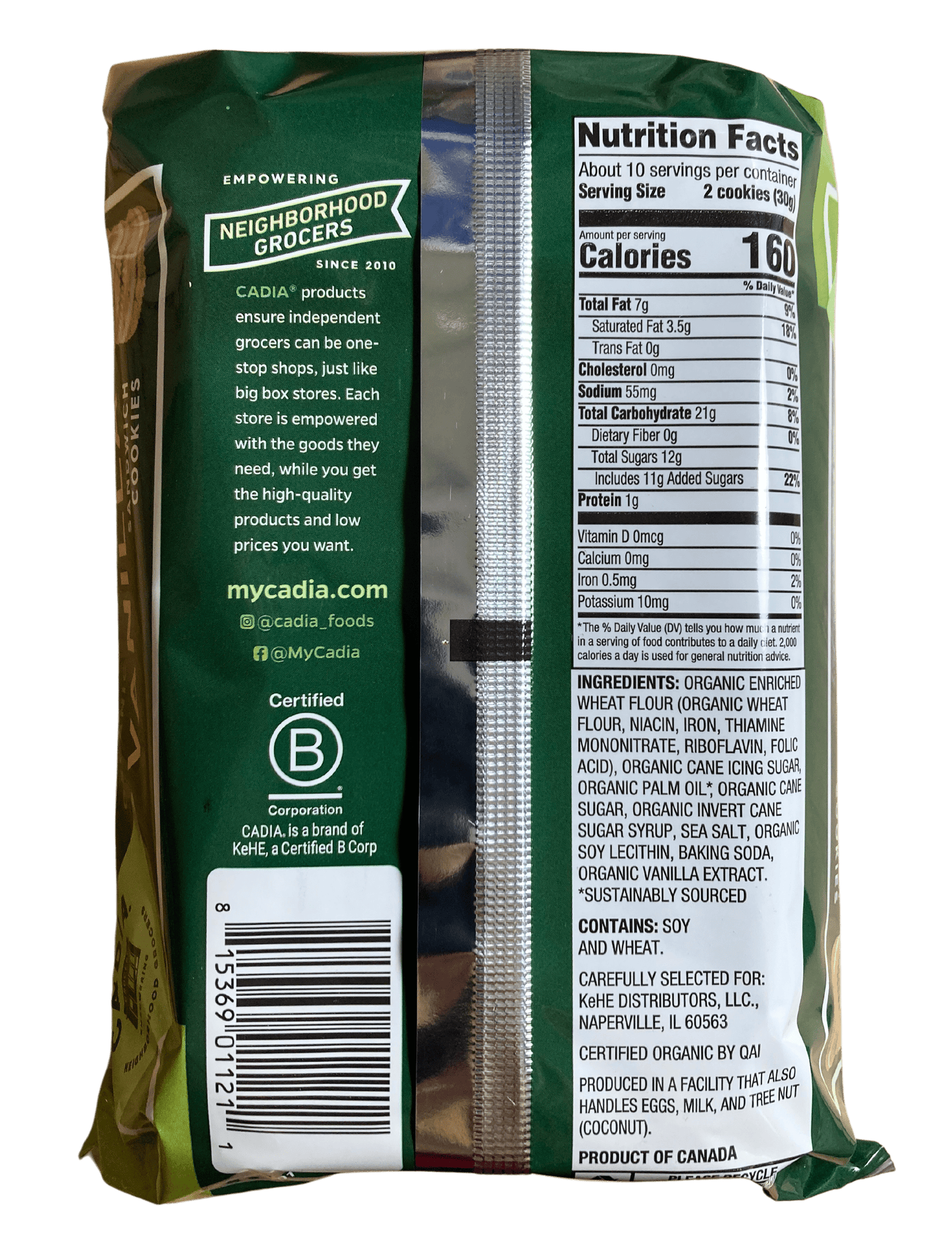 Sandwich Cookies, Organic, Cadia - Concordia Style Boutique