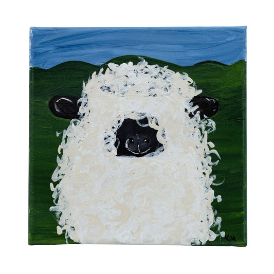 Normon The Sheep | 8 X 8 | Canvas Painting | The Pained Attic