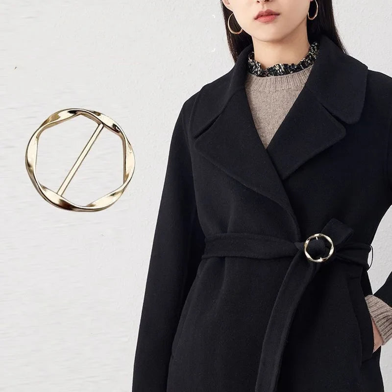 Metal Buckle Women's T-shirt Knot Belt Scarf Adjuster