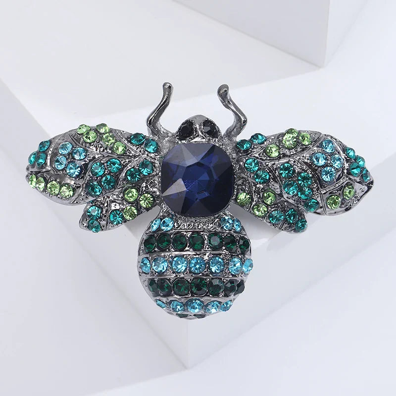 Rhinestone Bee Brooch Insect Pin Jewelry Gift