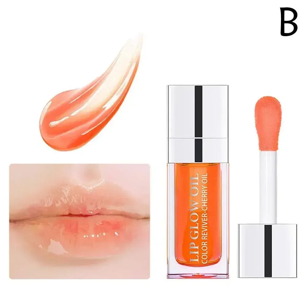 Lip Oil Gloss Lip Plumper Makeup Moisturizing NonSticky Tint Water Cosmetics Care Lip Primer Glossy Glitter Balm Sexy J2B4