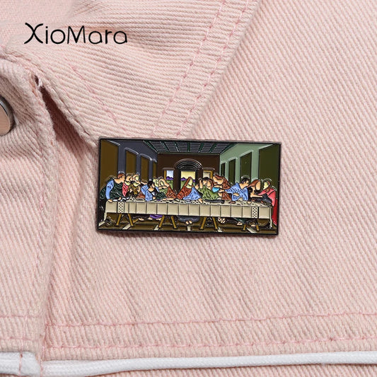 Jesus and Apostles Enamel Pin Brooch Lapel Badge Jewelry Gift