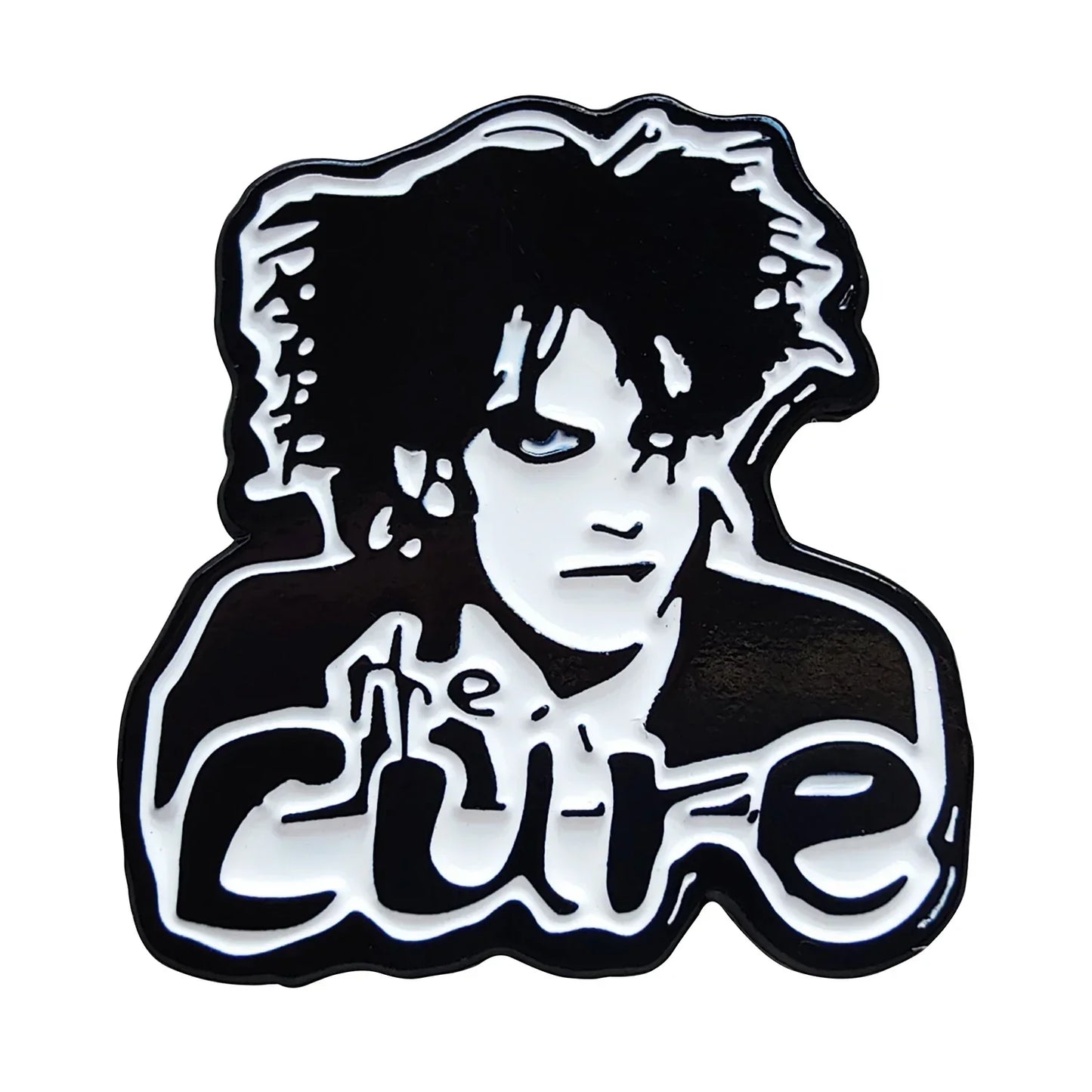 Cur-e Goth Rock Enamel Pin Brooch