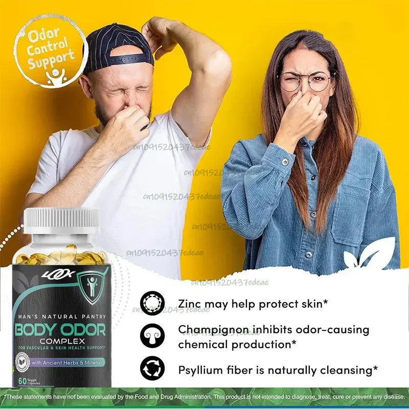 Deodorizing Capsules Eliminate Body Odor and Vegetarian Capsules