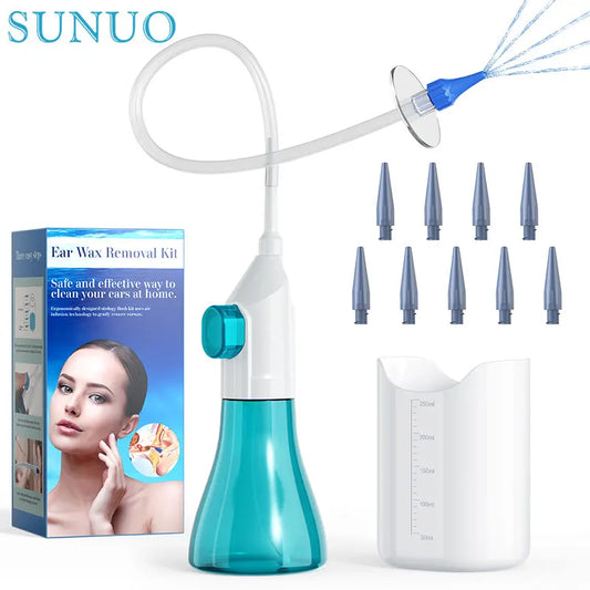 Manual Ear Wax Removal Irrigation Flushing System - EarWax Cleaning Tool - Safe and Effective Ear Cleaner Kit - Ear Cleaner - Concordia Style Boutique