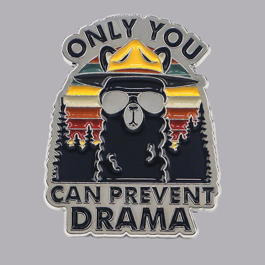 Vintage Alpaca Camping Enamel Pin Badge Jewelry Gift